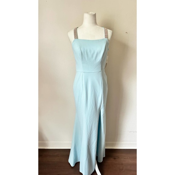 Crystal Crossed Straps Dress with Cowl Back Betsy and Adam NWT - Picture 4 of 15